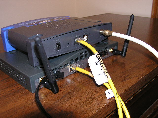 Cable modem connected to router